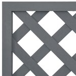 vidaXL Jardinières en treillis 2 Pièces Gris 65x33x135 cm WPC