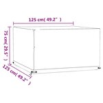 vidaXL Housses de salon de jardin 2 Pièces 8 œillets 125x125x75 cm carré