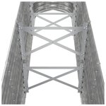 vidaXL Lit surélevé de jardin Acier enduit de poudre Argenté