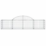 vidaXL Paniers à gabions arqués 40 Pièces 200x50x40/60 cm fer galvanisé