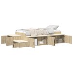 vidaXL Cadre de lit de rangement Chêne Sonoma 90x200 cm