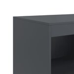 vidaXL Buffet anthracite 67x39x107 cm acier