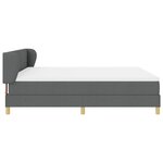 Lit à ressorts vidaXL avec matelas - Gris foncé  180x200 cm  Tissu