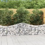 vidaXL Paniers à gabions arqués 20 Pièces 200x30x60/80 cm Fer galvanisé