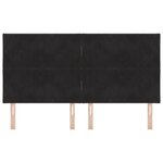 vidaXL Tête de Lit Design Blocs de Diamant Noir 180 cm Velours
