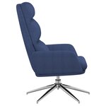 vidaXL Chaise de relaxation Bleu Tissu