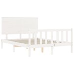 vidaXL Cadre de lit sans matelas blanc 140x200 cm bois de pin massif