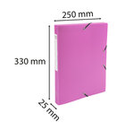 Boite de classement exabox dos 25mm polypropylène 7/10e opak - a4. - rose - x 4 - exacompta