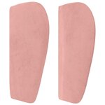 vidaXL Tête de lit avec oreilles Rose 203x23x78/88 cm Velours