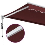 vidaXL Auvent rétractable automatique bordeaux 350x250 cm