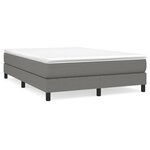 vidaXL Cadre de lit Gris foncé 140 x 200 cm Tissu