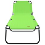 vidaXL Chaise longue pliante portable verte 600D en tissu Oxford