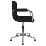 Chaise fauteuil siège pivotante de bureau informatique étude tissu noir 02_0024163