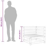 vidaXL Canapés d'angle de jardin 2 Pièces bois de pin massif