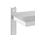 vidaXL Étagère murale 2 niveaux 50x23 5x60 cm argenté acier inoxydable