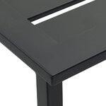 vidaXL Ensemble de bar de jardin 9 Pièces noir acier enduit de poudre