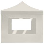vidaXL Tente de réception pliable avec parois Aluminium 4 5x3 m Crème