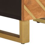 vidaXL Tables de chevet 2 Pièces marron et noir bois de manguier solide
