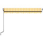 vidaXL Auvent rétractable automatique 450x350 cm Jaune et blanc