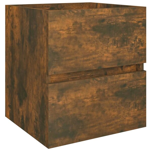vidaXL Armoire de lavabo Chêne fumé 41x38 5x45 cm Bois d'ingénierie