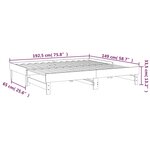 vidaXL Lit coulissant sans matelas blanc 2x(75x190) cm