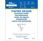 Bloc dessin grain fin encollé 24x32 20F 160g CLAIREFONTAINE