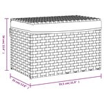 vidaXL Panier à linge avec couvercle marron foncé résine tressée