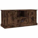 vidaXL Meuble TV chêne fumé 100x35 5x45 cm bois d'ingénierie