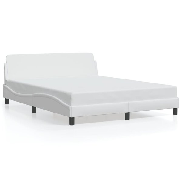 vidaXL Cadre de lit sans matelas blanc 160x200 cm similicuir
