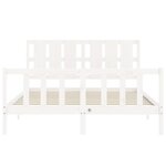 vidaXL Cadre de lit sans matelas blanc 160x200 cm bois de pin massif