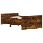 vidaXL Cadre de lit avec tiroirs chêne fumé 90x190 cm