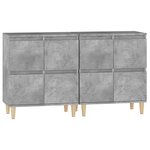 vidaXL Buffets 2 Pièces gris béton 60x35x70 cm bois d'ingénierie