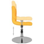 vidaXL Chaises pivotantes à manger lot de 6 jaune tissu