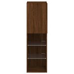 vidaXL Meuble TV avec lumières LED chêne marron 30 5x30x102 cm