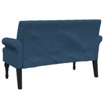 vidaXL Banc avec dossier bleu 120x62x75 5 cm tissu