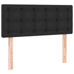 vidaXL Sommier à lattes de lit avec matelas Noir 80x200cm Similicuir
