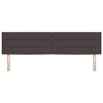 vidaXL Tête de Lit Design Lignes Marron Foncé 90 cm Tissu