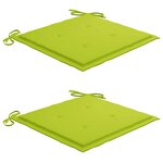 vidaXL Chaises de jardin lot de 2 avec coussins Bois de teck massif