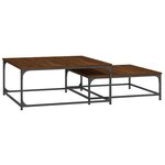 vidaXL Tables basses gigognes 2 Pièces chêne marron bois d'ingénierie