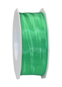 Ruban de soie acetat laitonné lyon 25-m-rouleau 40 mm vert