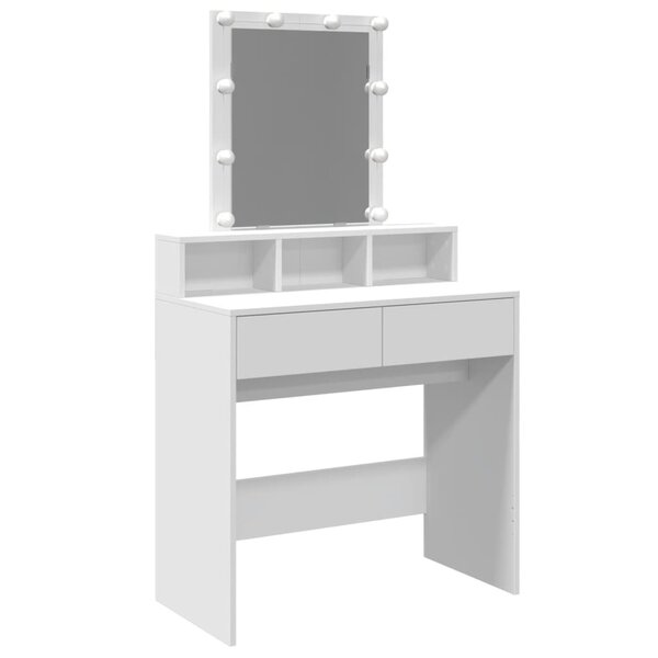 vidaXL Coiffeuse avec LED blanc 80x41x144 5 cm