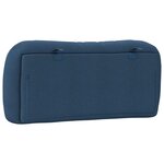 vidaXL Coussin de tête de lit bleu 80 cm tissu