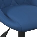 vidaXL Tabouret de bar Bleu Velours