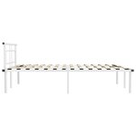 vidaXL Cadre de lit sans matelas blanc métal 140x200 cm