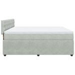 vidaXL Sommier à lattes de lit et matelas Gris clair 180x200cm Velours
