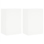 vidaXL Meubles TV muraux 2 Pièces blanc 40 5x30x60 cm bois d'ingénierie