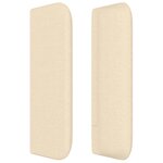 vidaXL Tête de lit avec oreilles Crème 163x16x78/88 cm Tissu