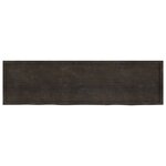 vidaXL Dessus de table marron foncé bois chêne massif traité