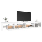 vidaXL Meuble TV avec lumières LED Blanc 290x36 5x40 cm