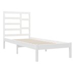 vidaXL Cadre de lit Blanc Bois massif 100x200 cm